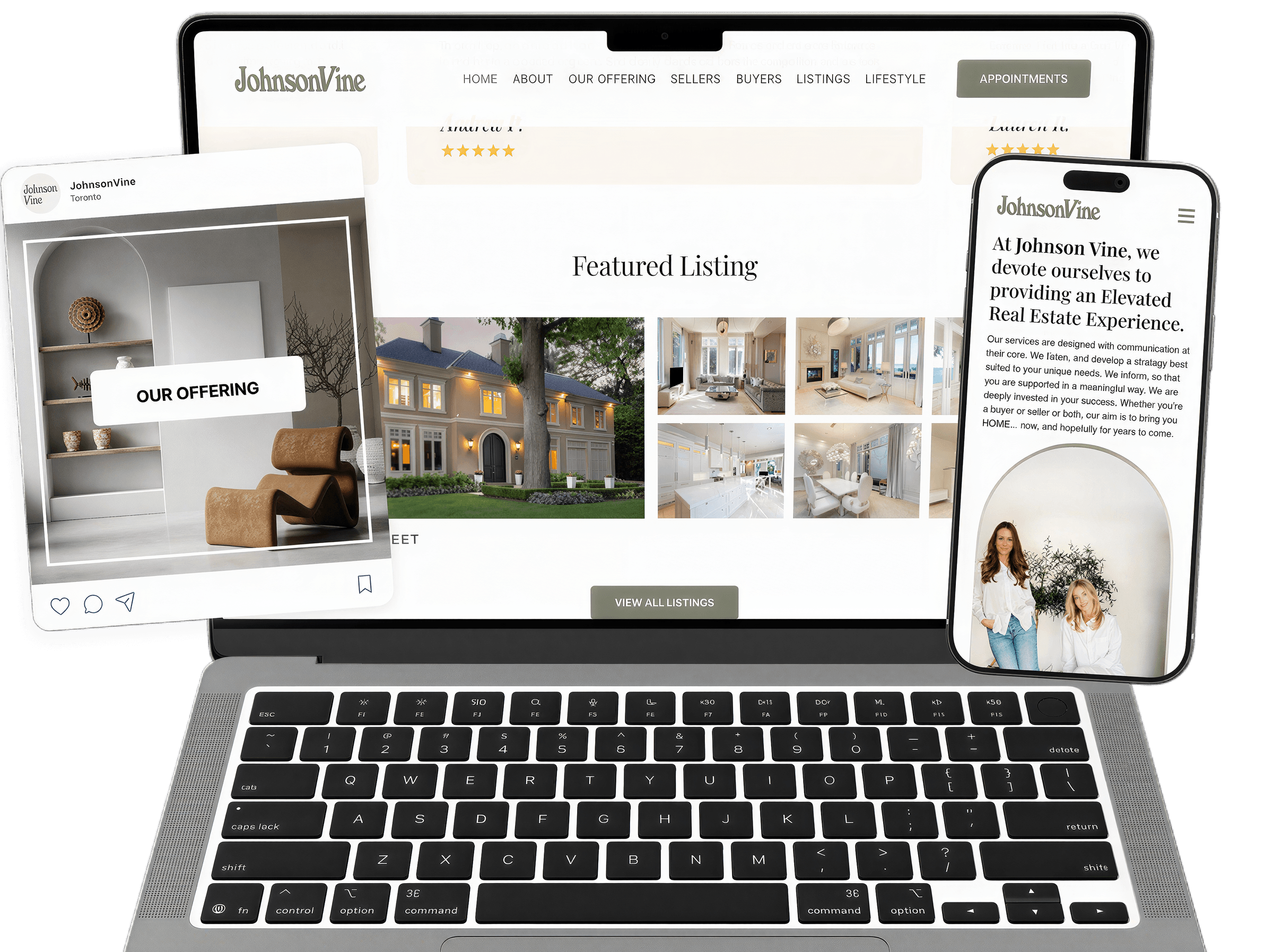 Studio Yumiha website and social media mockups